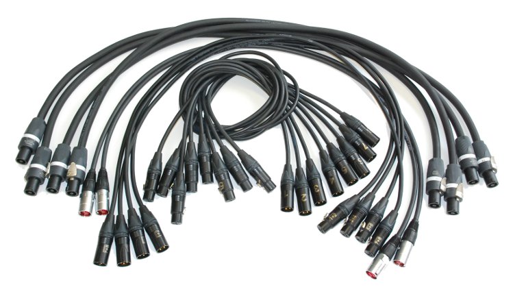 Catcore Cable set for 8-channel Speakon / XLR Panel including XLR, Speakon and Ethercon