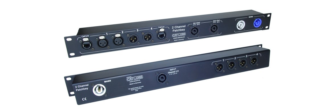 Stereo panel for audio amps, including XLR, Speakon and Powercon